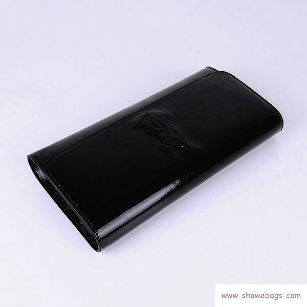 YSL belle de jour patent leather clutch 39321 black